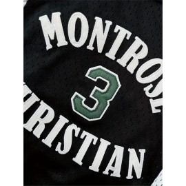 Kids Basketball Jerseys Youth for Boys Girls ##3 Christian High School Sport black Jersey