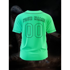 Customizable Youngsters' Baseball Jersey - Personalized Name & Number, Light Purple to White Gradient Design, Breathable Polyester, Perfect for Sports Training, Parties & Casual Wear, Youth Sports Apparel | Outdoor Activity Shirt | Durable Sports Jersey