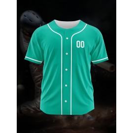 [Polyester Jersey] 100% Polyester Customizable Youngsters Baseball Jersey | Breathable & Washable, All-Over Print, Loose Fit, Sports & Casual Style for Boys & Girls | Perfect for Parties, Beach, Festive Occasions, Party Attire|Sporty Outfit