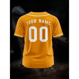 [Polyester Jersey] 100% Polyester Customizable Youngsters Baseball Jersey | Breathable & Washable, All-Over Print, Loose Fit, Sports & Casual Style for Boys & Girls | Perfect for Parties, Beach, Festive Occasions, Party Attire|Sporty Outfit