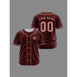 [Polyester Jersey] 100% Polyester Customizable Youngsters Baseball Jersey | Breathable & Washable, All-Over Print, Loose Fit, Sports & Casual Style for Boys & Girls | Perfect for Parties, Beach, Festive Occasions, Party Attire|Sporty Outfit