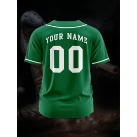 [Polyester Jersey] 100% Polyester Customizable Youngsters Baseball Jersey | Breathable & Washable, All-Over Print, Loose Fit, Sports & Casual Style for Boys & Girls | Perfect for Parties, Beach, Festive Occasions, Party Attire|Sporty Outfit