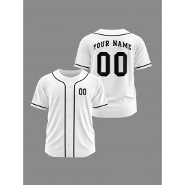 [Polyester Jersey] 100% Polyester Customizable Youngsters Baseball Jersey | Breathable & Washable, All-Over Print, Loose Fit, Sports & Casual Style for Boys & Girls | Perfect for Parties, Beach, Festive Occasions, Party Attire|Sporty Outfit
