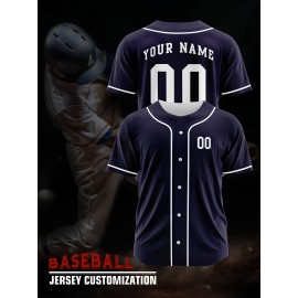 [Polyester Jersey] 100% Polyester Customizable Youngsters Baseball Jersey | Breathable & Washable, All-Over Print, Loose Fit, Sports & Casual Style for Boys & Girls | Perfect for Parties, Beach, Festive Occasions, Party Attire|Sporty Outfit