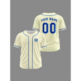 [Polyester Jersey] 100% Polyester Customizable Youngsters Baseball Jersey | Breathable & Washable, All-Over Print, Loose Fit, Sports & Casual Style for Boys & Girls | Perfect for Parties, Beach, Festive Occasions, Party Attire|Sporty Outfit
