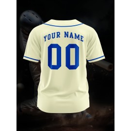 [Polyester Jersey] 100% Polyester Customizable Youngsters Baseball Jersey | Breathable & Washable, All-Over Print, Loose Fit, Sports & Casual Style for Boys & Girls | Perfect for Parties, Beach, Festive Occasions, Party Attire|Sporty Outfit