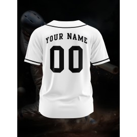 [Polyester Jersey] 100% Polyester Customizable Youngsters Baseball Jersey | Breathable & Washable, All-Over Print, Loose Fit, Sports & Casual Style for Boys & Girls | Perfect for Parties, Beach, Festive Occasions, Party Attire|Sporty Outfit