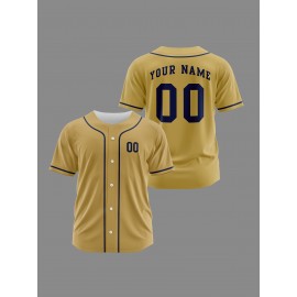 [Polyester Jersey] 100% Polyester Customizable Youngsters Baseball Jersey | Breathable & Washable, All-Over Print, Loose Fit, Sports & Casual Style for Boys & Girls | Perfect for Parties, Beach, Festive Occasions, Party Attire|Sporty Outfit