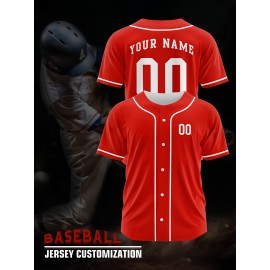 [Polyester Jersey] 100% Polyester Customizable Youngsters Baseball Jersey | Breathable & Washable, All-Over Print, Loose Fit, Sports & Casual Style for Boys & Girls | Perfect for Parties, Beach, Festive Occasions, Party Attire|Sporty Outfit