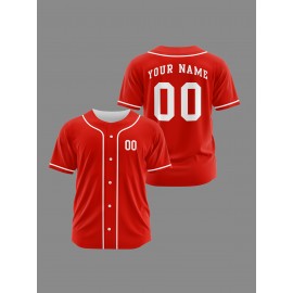 [Polyester Jersey] 100% Polyester Customizable Youngsters Baseball Jersey | Breathable & Washable, All-Over Print, Loose Fit, Sports & Casual Style for Boys & Girls | Perfect for Parties, Beach, Festive Occasions, Party Attire|Sporty Outfit