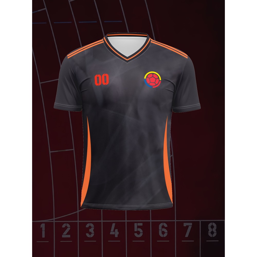 Customizable Youngsters' V-Neck Soccer Jersey - Breathable Polyester, Machine Washable, Perfect for Sports & Casual Wear,, All-Season Comfort Fit with Personalized Name & Number Design