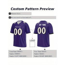 Customized football jerseys, personalized football shirts, printed and sewn names and numbers, personalized football and tennis jerseys, outdoor sports matches