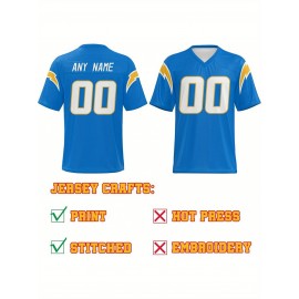 Customized football jerseys, personalized football shirts, printed and sewn names and numbers, personalized football and tennis jerseys, outdoor sports matches