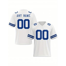 Customized football jerseys, personalized football shirts, printed and sewn names and numbers, personalized football and tennis jerseys, outdoor sports matches