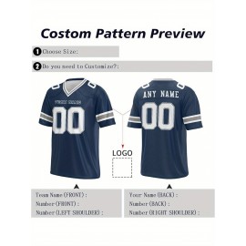 Customized football jerseys, personalized football shirts, printed and sewn names and numbers, personalized football and tennis jerseys, outdoor sports matches