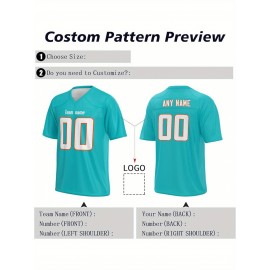 Customized football jerseys, personalized football shirts, printed and sewn names and numbers, personalized football and tennis jerseys, outdoor sports matches