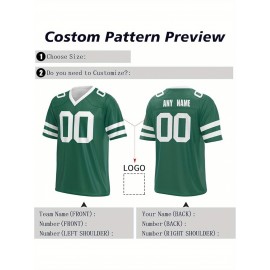 Customized football jerseys, personalized football shirts, printed and sewn names and numbers, personalized football and tennis jerseys, outdoor sports matches