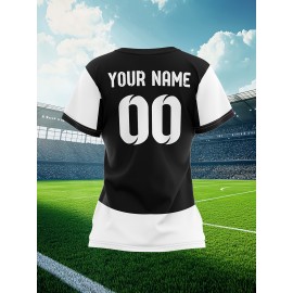Custom Women's Soccer Jersey - Personalized Team & Name Customization, Plus-Size Football Shirt with Quick-Dry Fabric, Breathable Training Top for Women's Teams, Games, Practice - Athletic Apparel, Comfortable Fit