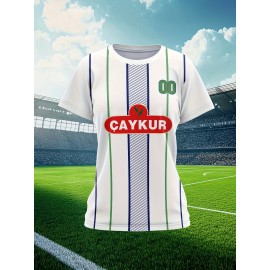 Customizable Plus Size Women'S Soccer Jersey - Personalized Team Name & Number, Breathable Athletic Shirt with 