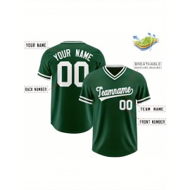 Customizable Plus Size V-Neck Baseball Jacket - Personalized Name & Number Stitched Design, Red/Black Contrast, Comfortable Non-Stretch Fabric, Breathable Summer Sports Shirt for Women, Casual Sportswear | Sporty Vneck Jacket | Durable Sportswear