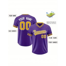 Customizable Plus Size V-Neck Baseball Jacket - Personalized Name & Number Stitched Design, Red/Black Contrast, Comfortable Non-Stretch Fabric, Breathable Summer Sports Shirt for Women, Casual Sportswear | Sporty Vneck Jacket | Durable Sportswear