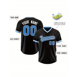 Customizable Plus Size V-Neck Baseball Jacket - Personalized Name & Number Stitched Design, Red/Black Contrast, Comfortable Non-Stretch Fabric, Breathable Summer Sports Shirt for Women, Casual Sportswear | Sporty Vneck Jacket | Durable Sportswear