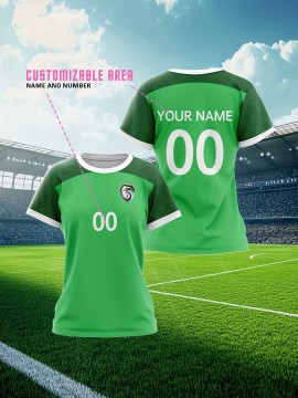 Customizable Women'S Soccer Jersey - Personalized Name & Number, Soft Fabric, Black with White Accents, Perfect for Sports & Team Events, Soccer Accessories