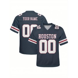 Customized plus-size football shirts, personalized short-sleeved shirts with any name and number, plus-size Women's football city team gifts