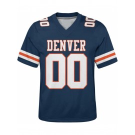 Customized plus-size football shirts, personalized short-sleeved shirts with any name and number, plus-size Women's football city team gifts