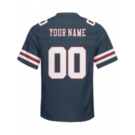 Customized plus-size football shirts, personalized short-sleeved shirts with any name and number, plus-size Women's football city team gifts