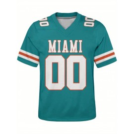 Customized plus-size football shirts, personalized short-sleeved shirts with any name and number, plus-size Women's football city team gifts