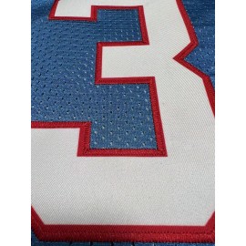 Men's #34 Embroidered Rugby Jersey - Light Blue Loose Fit V-Neck Sports Top, Breathable Polyester for Casual & Game Day, SHLUCKI