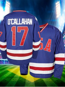 Men'S Blue # 17 Ice Hockey Sweatshirt, Loose Embroidered Long Sleeve, Sporty, Fashionable and Casual, Breathable on the Street