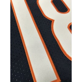 Men's #18 Embroidered Dark Blue Rugby Jersey - Breathable, Casual & Stylish V-Neck Sports Top for All Seasons