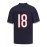 Men's #18 Embroidered Dark Blue Rugby Jersey - Breathable, Casual & Stylish V-Neck Sports Top for All Seasons