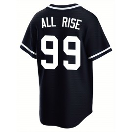 Men's Deep Blue #99 Baseball Jersey - Classic 