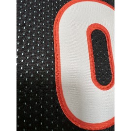 Men'S Black # 9 Rugby Jacket Loose Embroidered Sports, Fashionable, Casual, Street Breathable Rugby Top