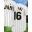Men's White Striped #16 Baseball Jersey - Breathable Button-Up V-Neck with Classic Letter Embroidery, Loose Fit for Training, Competition & Casual Wear | All-Season Machine Washable Sportswear, Airflow Enhancing Design