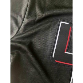 Men's Black #44 Baseball Jersey - Loose Fit V-Neck Short Sleeve with Embroidered Lettering, Breathable Sportswear for Casual Streetwear, Training, Running & Outdoor Activities - Machine Washable All-Season Comfort, Embroidered Detailing