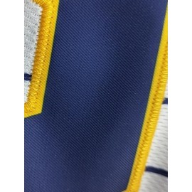 Men'S White Blue Stripe # 22 Baseball Jersey, Button Style Short Sleeved Breathable Shirt, Casual Loose Classic Letter Embroidery Design, Suitable for Training And Games