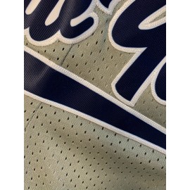 Men's Letter & Number 2 Embroidery Basketball Shorts, Breathable Athletic Drawstring Shorts For Training & Competition