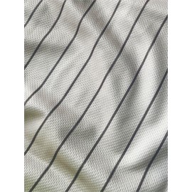 Men'S Black And White Striped # 22 Baseball Shirt, Classic Letter Embroidery Design, Breathable Button Style Short Sleeved Shirt, Suitable for Training And Games