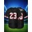 Men'S Black # 23 American Football Jacket with Loose Embroidered Sports, Fashionable, Casual, Street Breathable Rugby Top