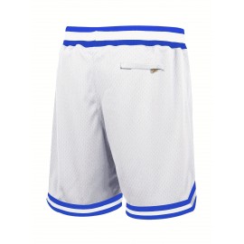 Men's White # 27 Basketball Shorts, Classic Letter Embroidery Design, Breathable Button Style Short Sleeved Shirt, Suitable for Training And Competition