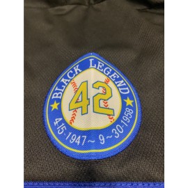 Men's Black #42 Baseball Jersey - Classic Lettering & Number 42 Design, Breathable Button-Up V-Neck Short Sleeve Shirt, Loose Fit for Training, Competition, Casual Wear & Outdoor Activities (All-Season Comfort), Comfortable Athletic Wear