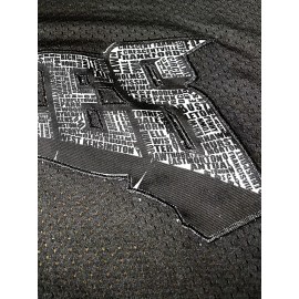 Men's Black # 62 Basketball Shorts, Classic Letter Embroidery Design, Breathable Button Style Short Sleeved Shirt, Suitable For Training And Competition