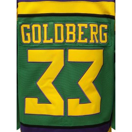 Men's #33 Green Ice Hockey Jersey - Breathable, Embroidered Long Sleeve V-Neck Sweatshirt for Sports & Casual Wear