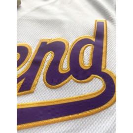 Men'S Black And White # 8-24 Baseball Shirt, Classic Letter Embroidery Design, Button Style Short Sleeved Breathable Shirt, for Training And Competition Use