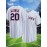 Men's White Striped #20 Baseball Shirt - Breathable Button-Up V-Neck with Letter Design, Loose Fit for Training, Games & Casual Wear | All-Season Sportswear for Men & Teens, Baseball Jersey, Quality Embroidery Detail