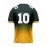 Men's Green Bay #10 Polyester Green Football Jersey, Men Gradient V-Neck Sports Shirt With Slight Stretch, Breathable Casual Knit Fabric For All Seasons, Loose Fit Adult & Teen, Fans Gift Men Youth